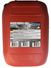 Масло моторное полусинтетическое Alpine RSD 10W-40 канистра 20 литров, артикул 0100123