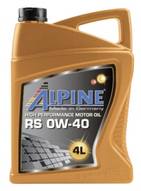 Масло моторное синтетическое Alpine RS 0W-40 канистра 4 литра, артикул 0100228