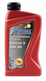 Масло моторное синтетическое Alpine Special V 0W-30 канистра 1 литр, артикул 0101641