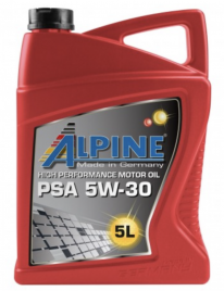 Масло моторное синтетическое Alpine PSA 5W-30 канистра 5 литров, артикул 0101382
