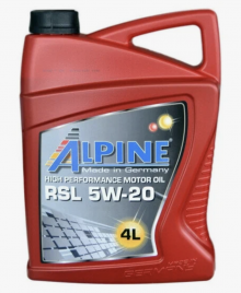 Масло моторное синтетическое Alpine RSL 5W-20 канистра 4 литра, артикул 0100159