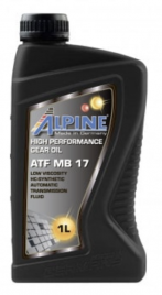 Масло трансмиссионное для АКПП Alpine ATF MB 17 канистра 1 литр, артикул 0101651