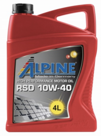 Масло моторное полусинтетическое Alpine RSD 10W-40 канистра 4 литра, артикул 0100128