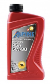 Масло моторное синтетическое Alpine PSA 5W-30 канистра 1 литр, артикул 0101381