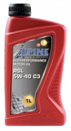 Масло моторное синтетическое Alpine RSL 5W-40 C3 канистра 1 литр, артикул 0100171