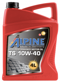 Масло моторное полусинтетическое Alpine TS 10W-40 канистра 4 литра, артикул 0100089
