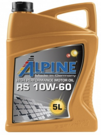 Масло моторное синтетическое Alpine RS 10W-60 канистра 5 литров, артикул 0100202