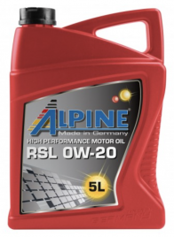 Масло моторное синтетическое Alpine RSL 0W-20 канистра 5 литров, артикул 0100192