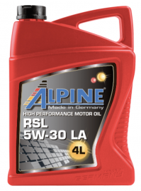 Масло моторное синтетическое Alpine RSL 5W-30 LA канистра 4 литра, артикул 0100309