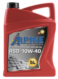Масло моторное полусинтетическое Alpine RSD 10W-40 канистра 5 литров, артикул 0100122