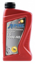 Масло моторное полусинтетическое Alpine TS 10W-40 канистра 1 литр, артикул 0100081