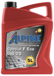 Масло моторное синтетическое Alpine Special F Eco 5W-20 канистра 5 литров, артикул 0101412