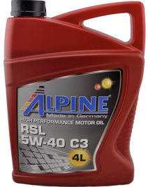 Масло моторное синтетическое Alpine RSL 5W-40 C3 канистра 4 литра, артикул 0100179