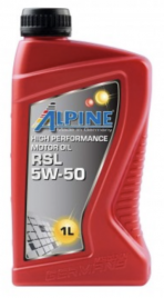 Масло моторное синтетическое Alpine RSL 5W-50 канистра 1 литр, артикул 0101420