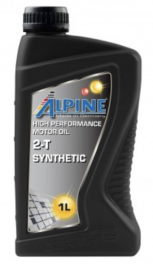 Масло для двухтактных двигателей Alpine 2T Synthetic канистра 1 литр, артикул 0100601 