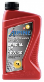 Масло для четырехтактных двигателей Alpine Special 4T 10W-40 канистра 1 литр, артикул 0121461