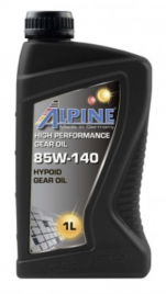 Масло трансмиссионное для МКПП Alpine Gear Oil 85W-140 GL-5 канистра 1 литр, артикул 0100781