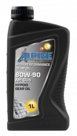 Масло трансмиссионное для МКПП Alpine Gear Oil 80W-90 GL-5 канистра 1 литр, артикул 0100701