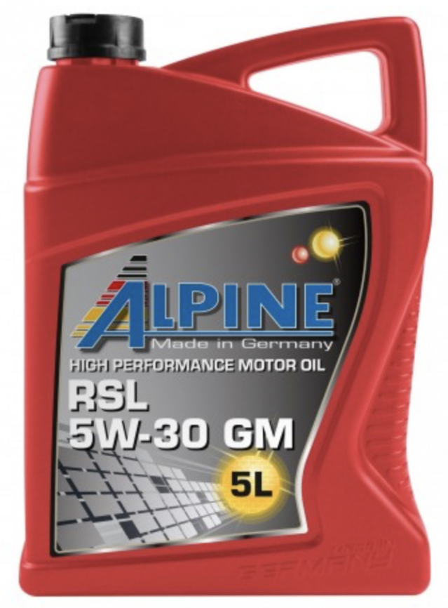 Масло моторное синтетическое Alpine RSL 5W-30 GM канистра 5 литров, артикул 0101362 фото 1