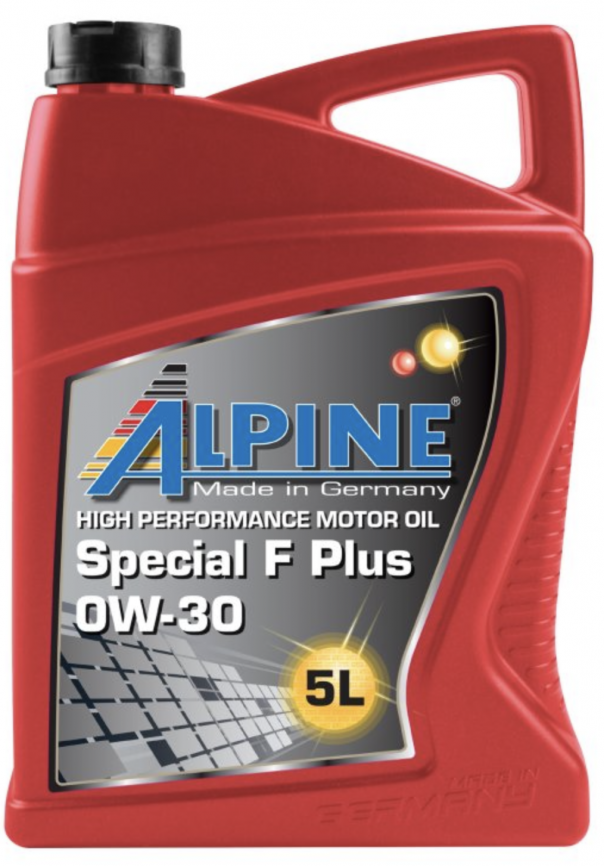 Масло моторное синтетическое Alpine Special F Plus 0W-30 канистра 5 литров, артикул 0101632 фото 1