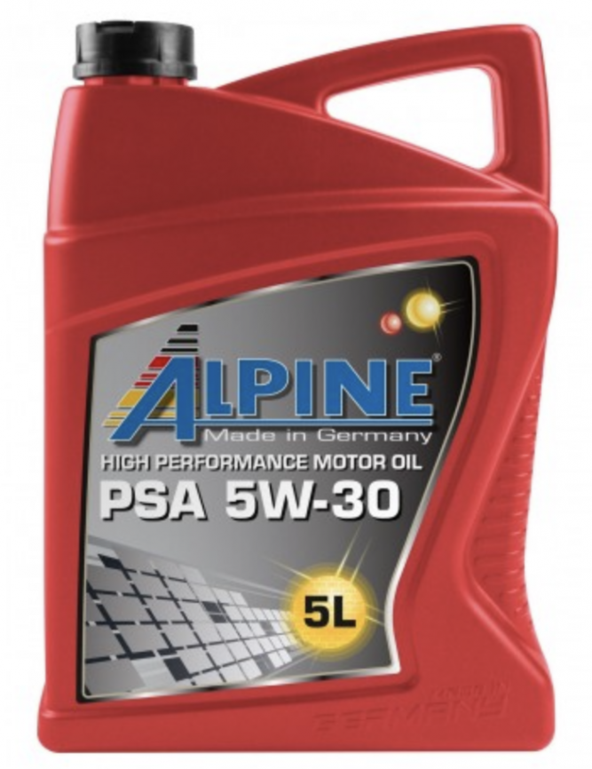 Масло моторное синтетическое Alpine PSA 5W-30 канистра 5 литров, артикул 0101382 фото 1