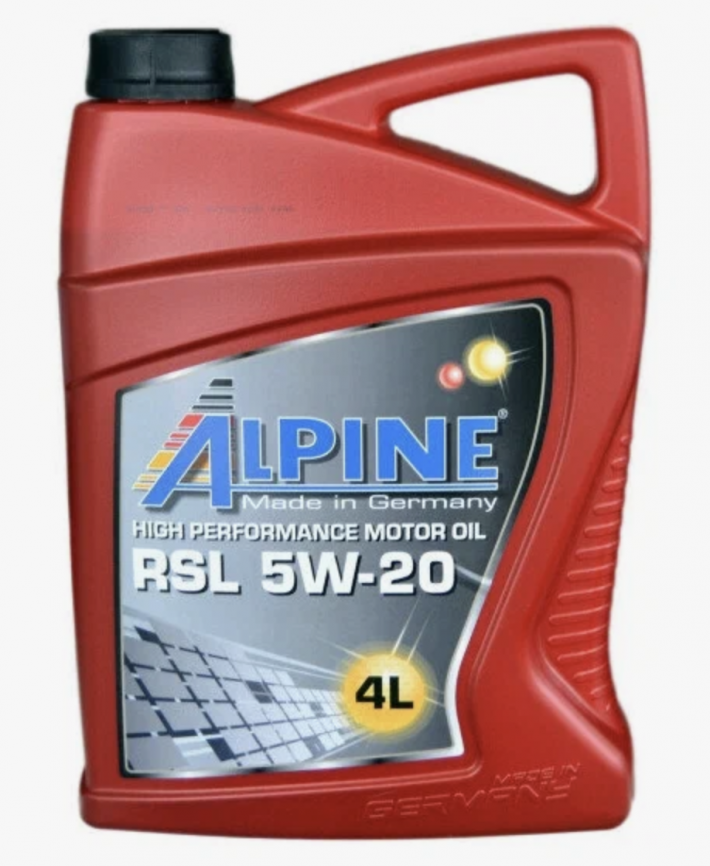 Масло моторное синтетическое Alpine RSL 5W-20 канистра 4 литра, артикул 0100159 фото 1