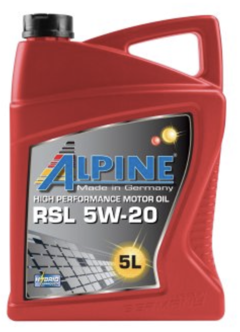 Масло моторное синтетическое Alpine RSL 5W-20 канистра 5 литров, артикул 0100152 фото 1