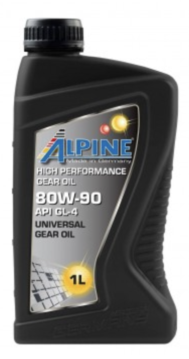Масло трансмиссионное для МКПП Alpine Gear Oil 80W-90 GL-4 канистра 1 литр, артикул 0100681 фото 1