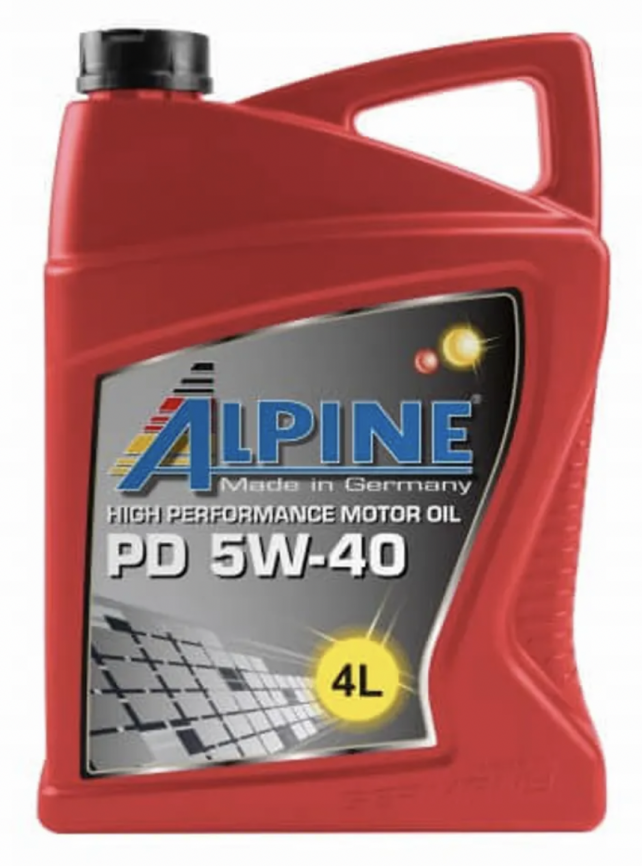 Масло моторное синтетическое Alpine PD 5W-40 канистра 4 литра, артикул 0100169 фото 1
