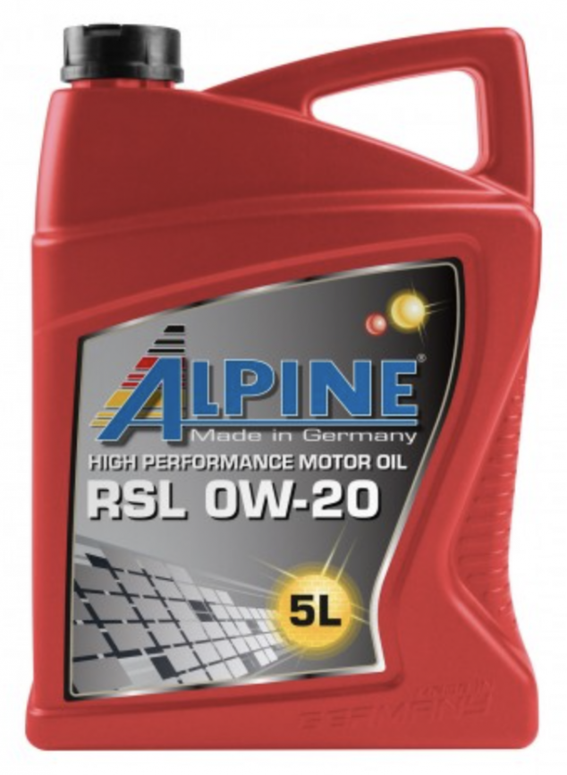 Масло моторное синтетическое Alpine RSL 0W-20 канистра 5 литров, артикул 0100192 фото 1