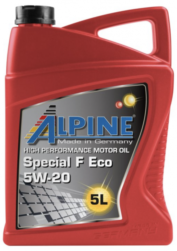 Масло моторное синтетическое Alpine Special F Eco 5W-20 канистра 5 литров, артикул 0101412 фото 1