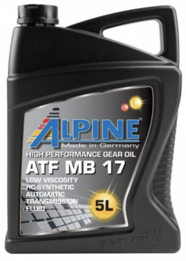 Масло трансмиссионное для АКПП Alpine ATF MB 17 канистра 5 литров, артикул 0101652 фото 1