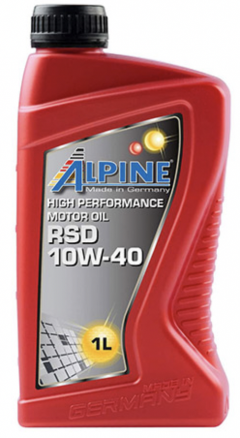 Масло моторное полусинтетическое Alpine RSD 10W-40 канистра 1 литр, артикул 0100121 фото 1